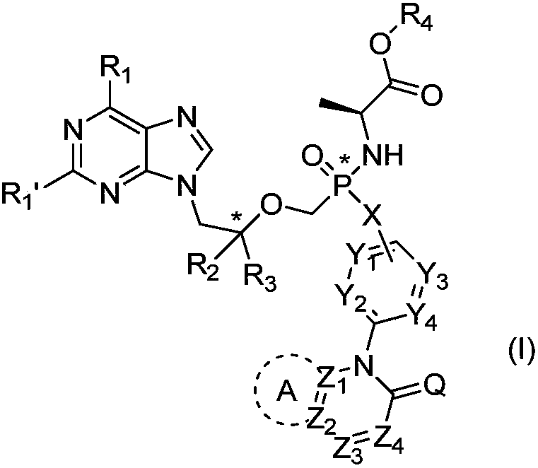 Phosphoramidate prodrug of nucleoside analogues, a pharmaceutical composition and applications of the phosphoramidate prodrug