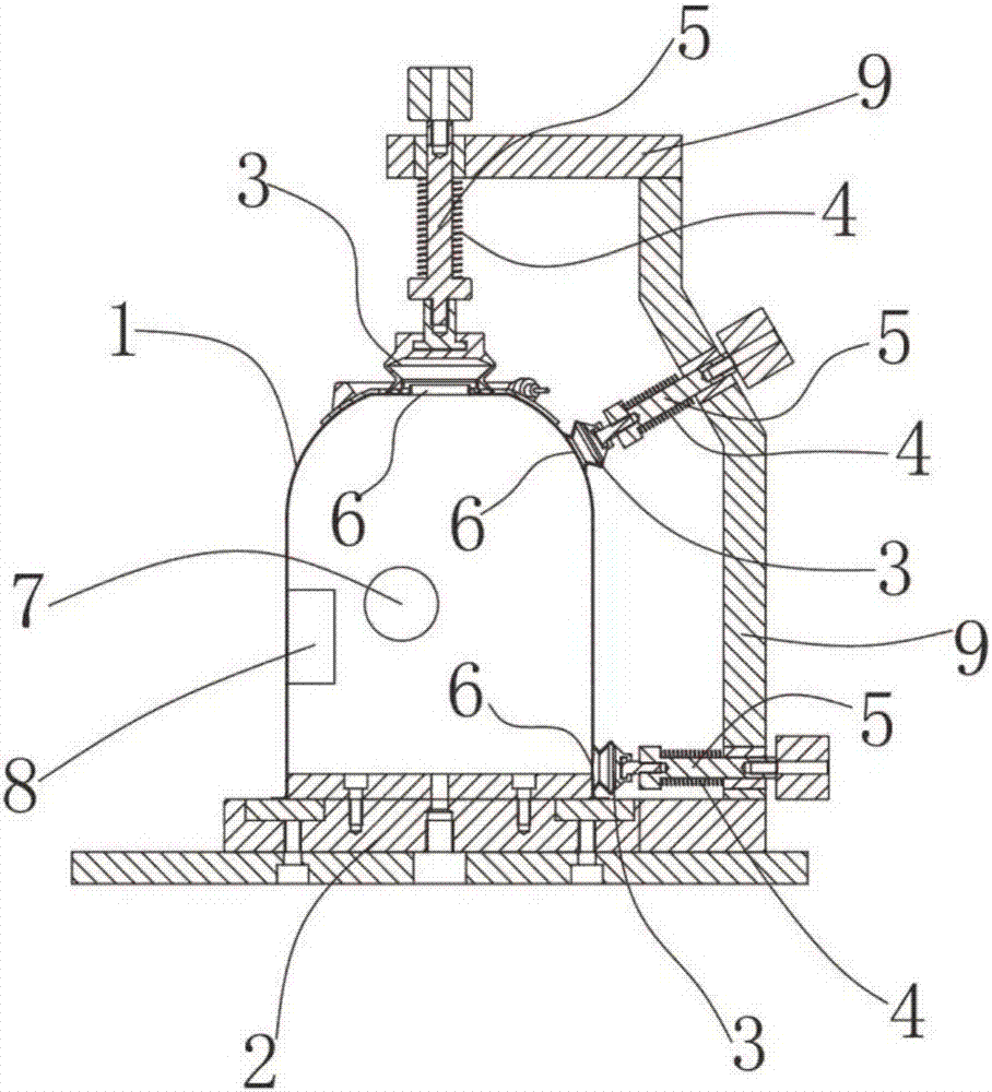 Leak detection device for water boiling heating container and leak detection method thereof