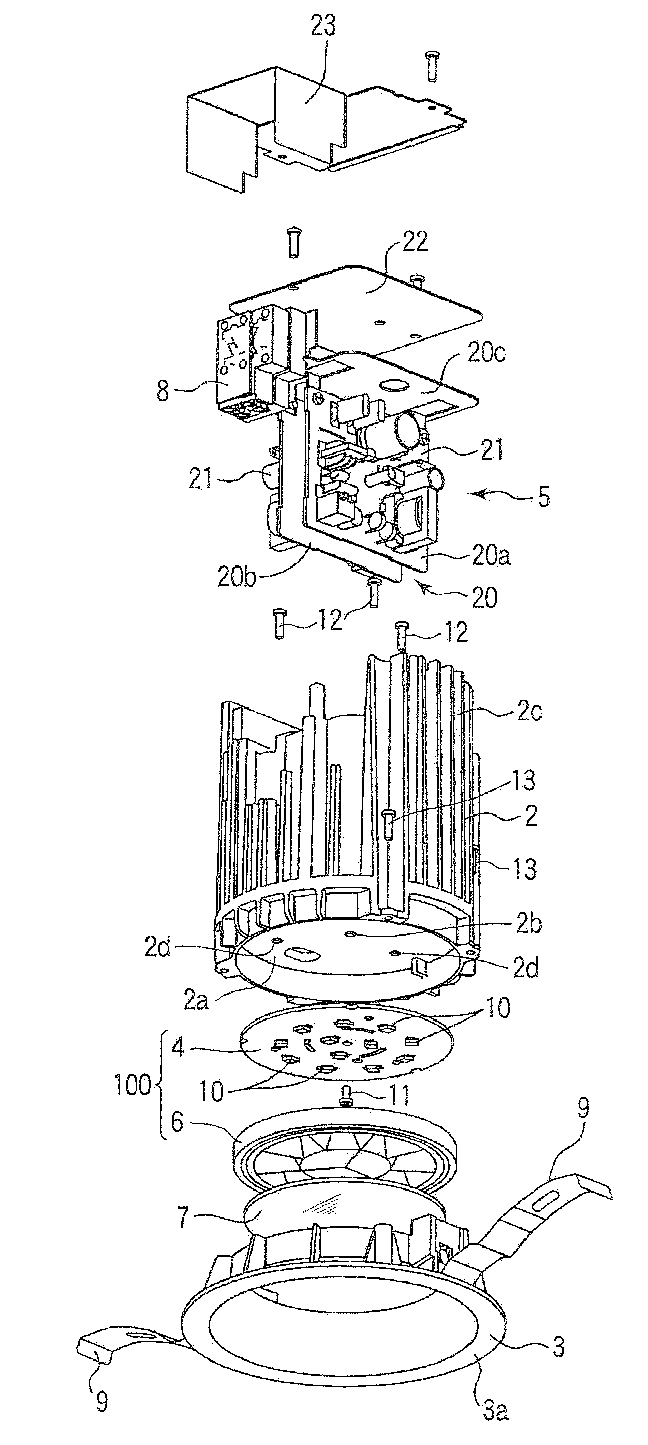 Light source unit and lighting apparatus having light-emitting diodes for light source