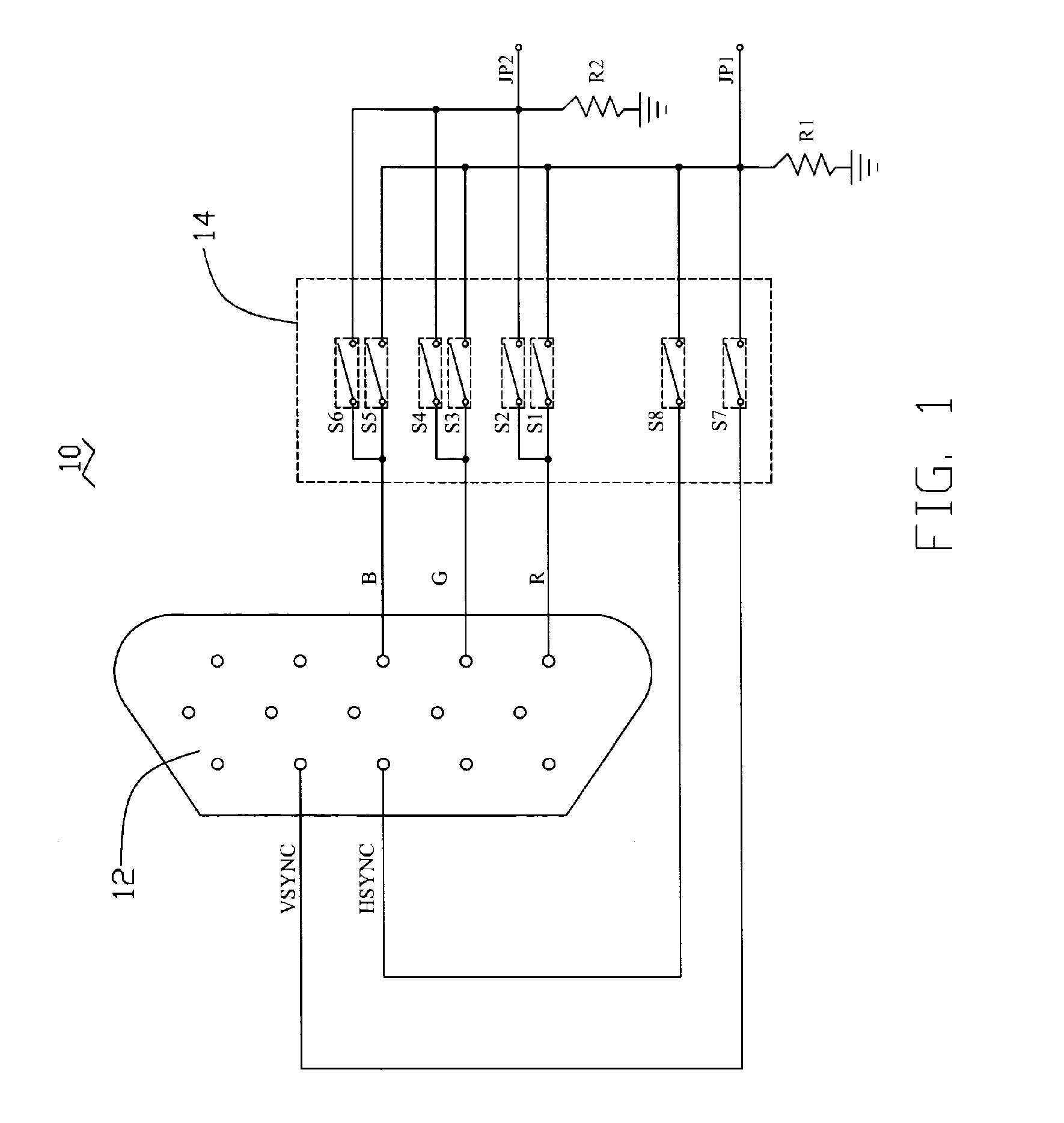 Apparatus for video graphics array testing