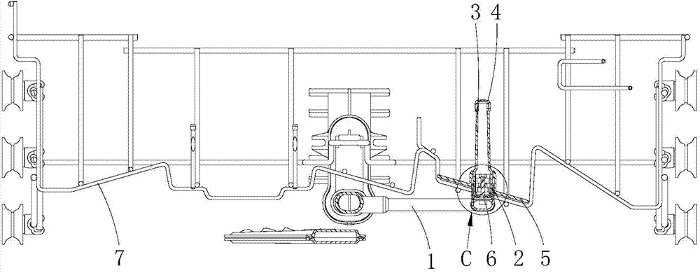 Region-washing-controllable jetting device of dish-washing machine