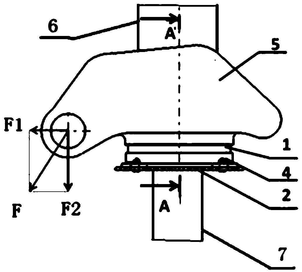 Lower connection structure of landing gear buffer