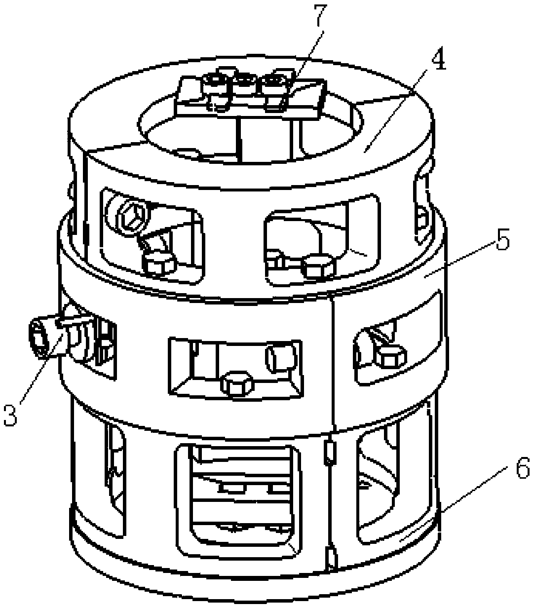 Assembling and welding tool for ceramic windows and application method for assembling and welding tool