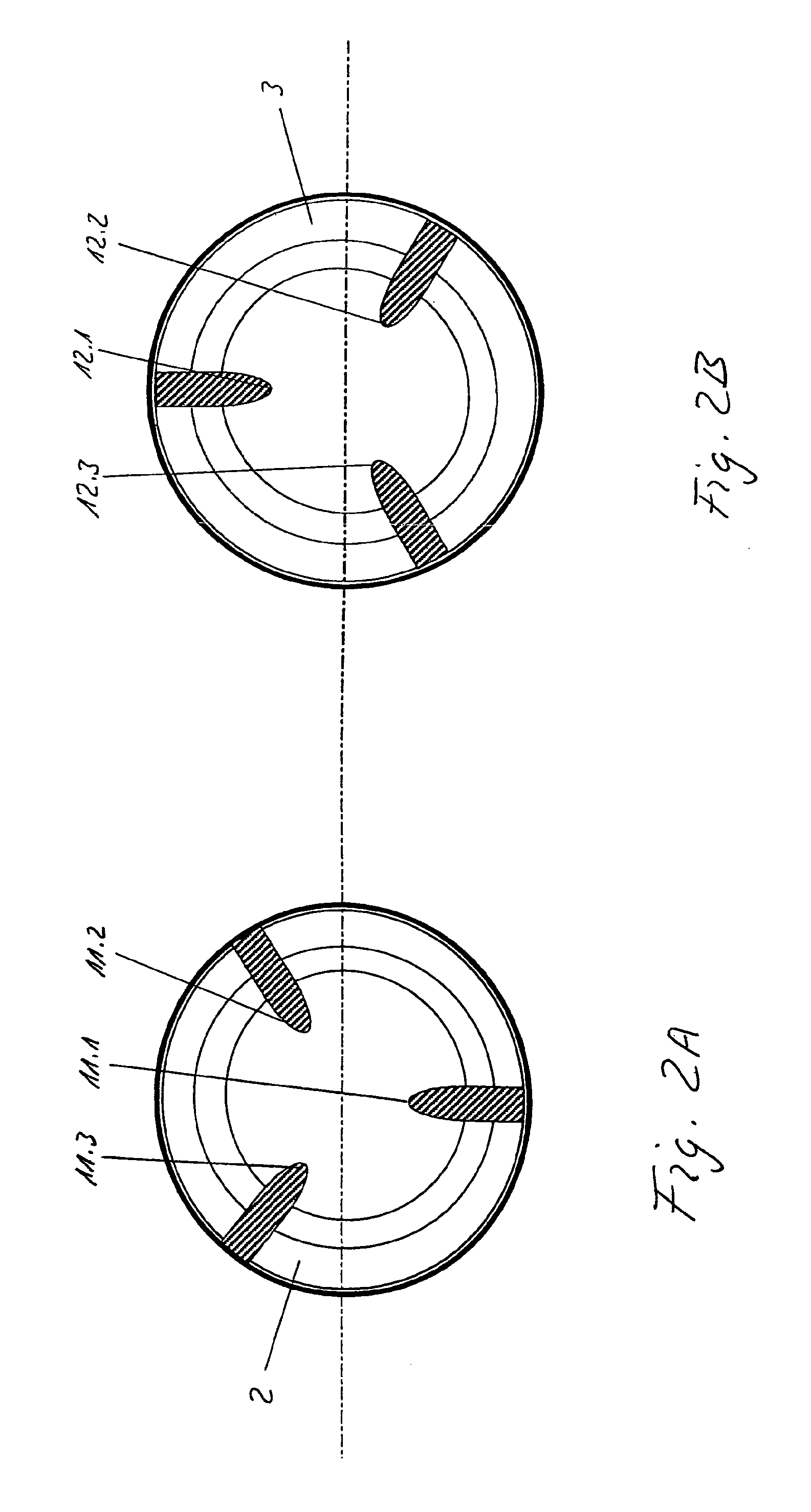 Axial flow pump with a spiral-shaped vane