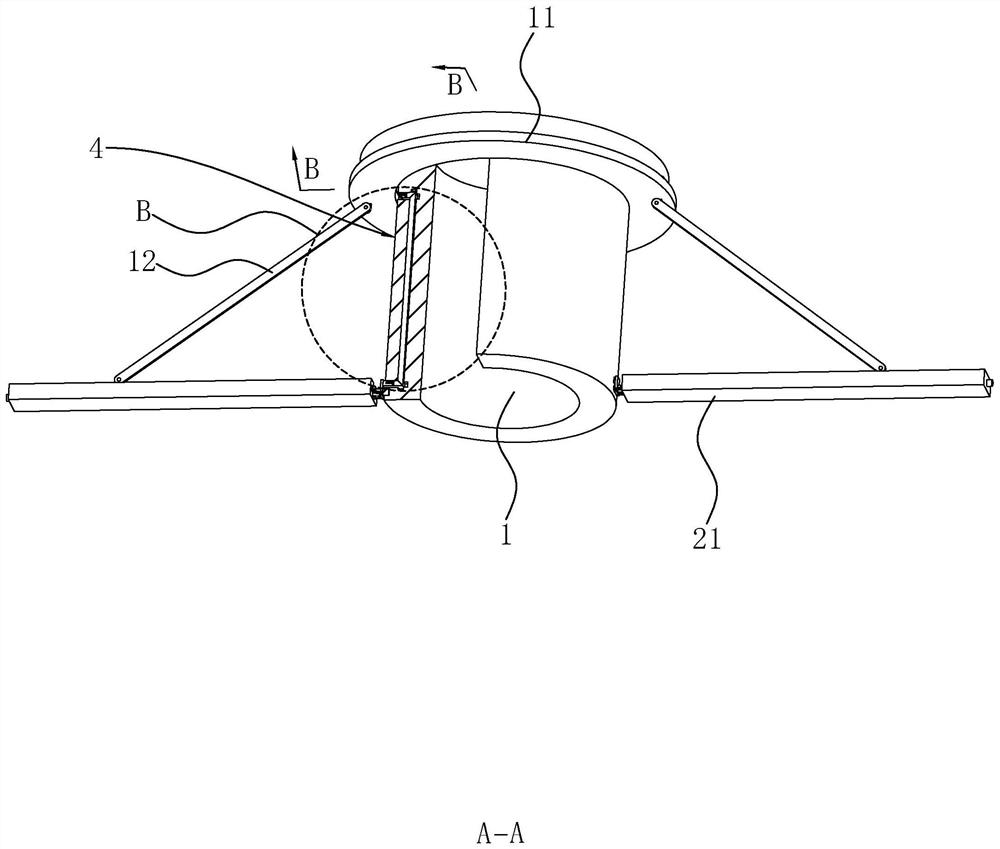 Cast-in-situ bored pile structure and construction method thereof