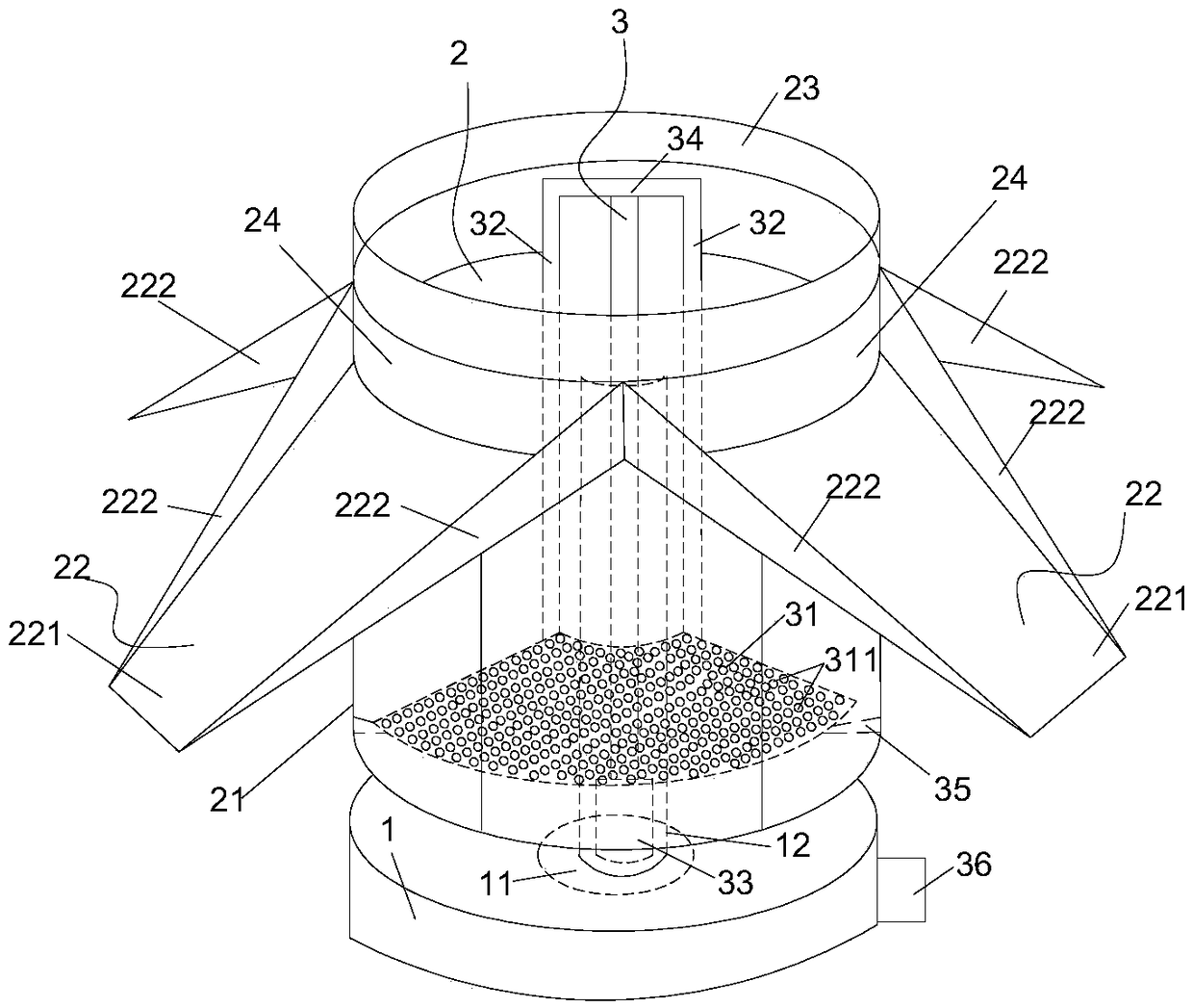 A method for cooking meatballs with multi-directional discharge