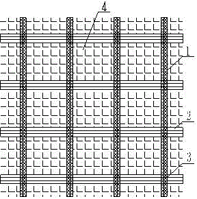 Composite non-woven fabric warp-knitted grid and production method thereof