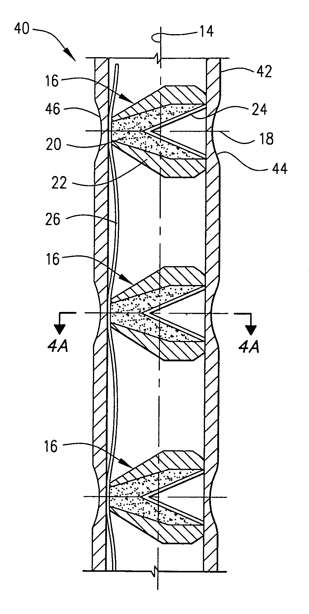 Faceted expansion relief perforating device
