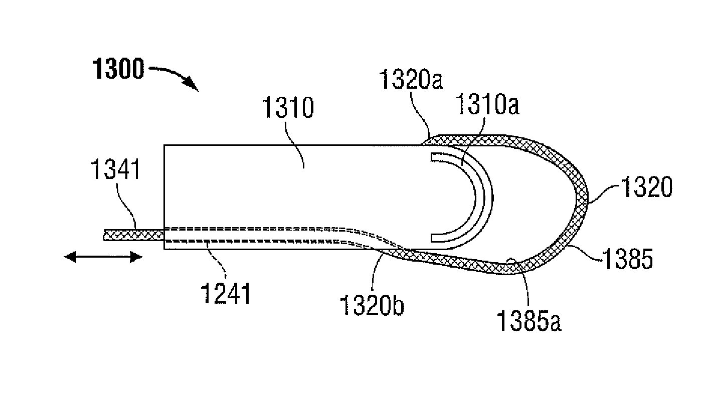 Dissection scissors on surgical device