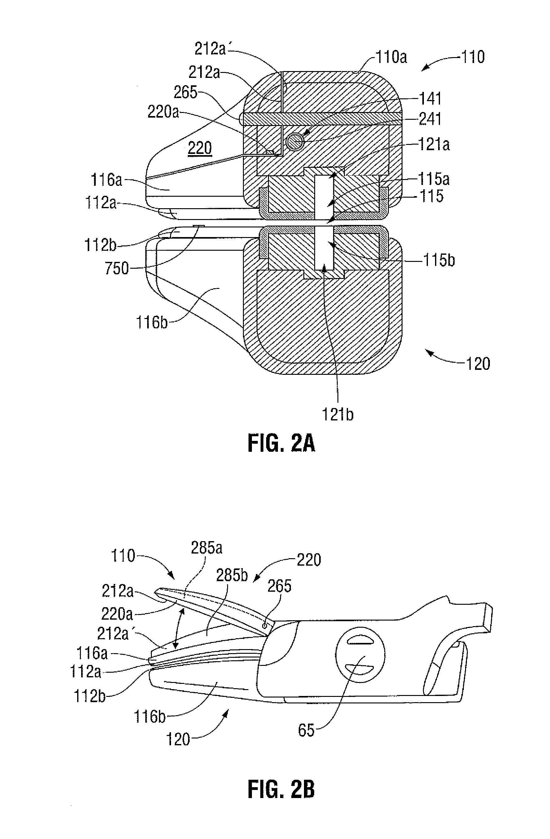 Dissection scissors on surgical device