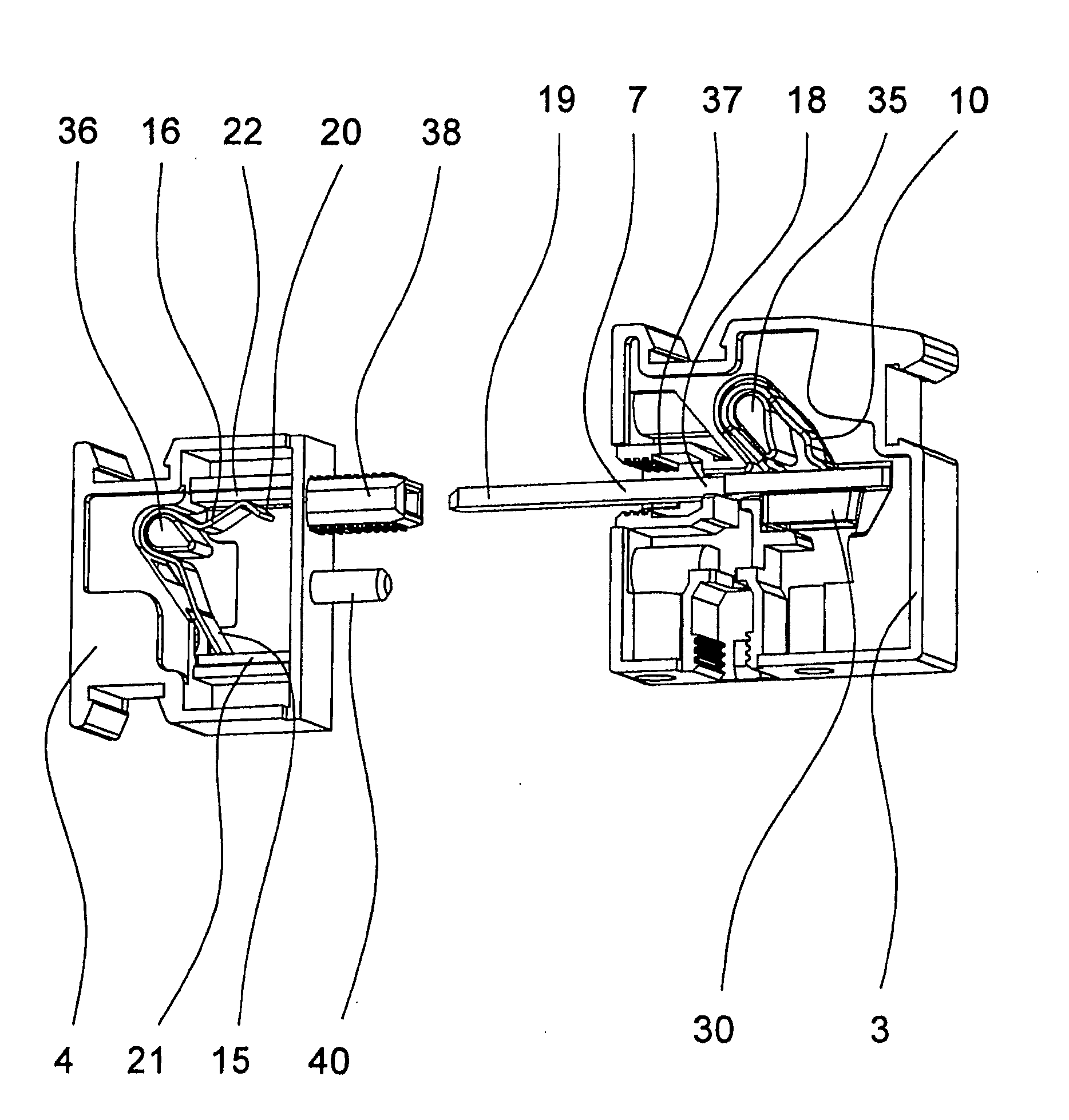 Lead-through terminal