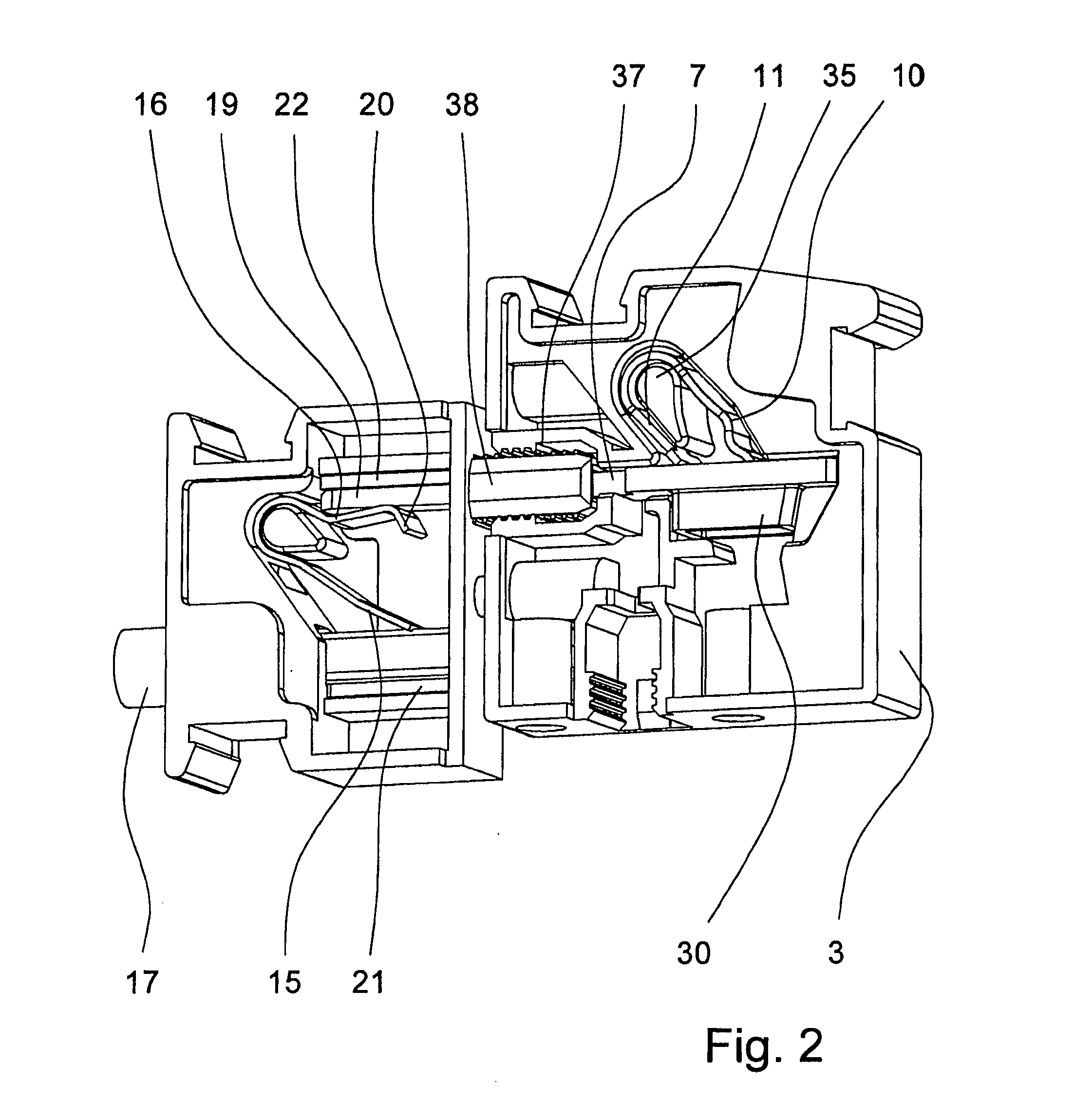 Lead-through terminal