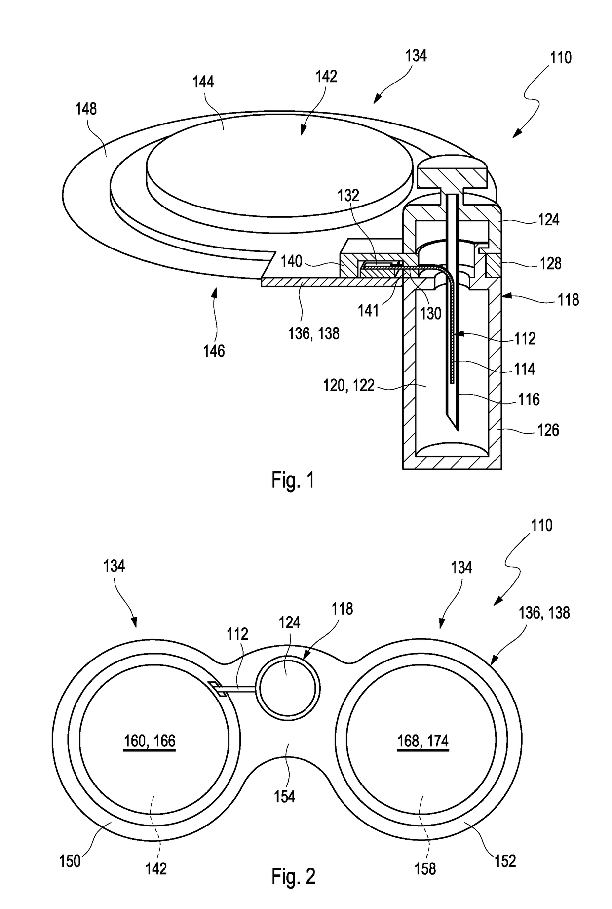 Medical device for detecting at least one analyte in a body fluid
