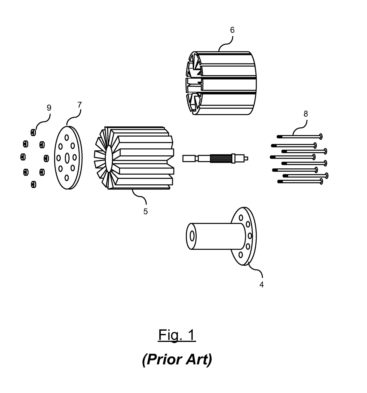 Split pole spoke type PM machine with enclosed magnets