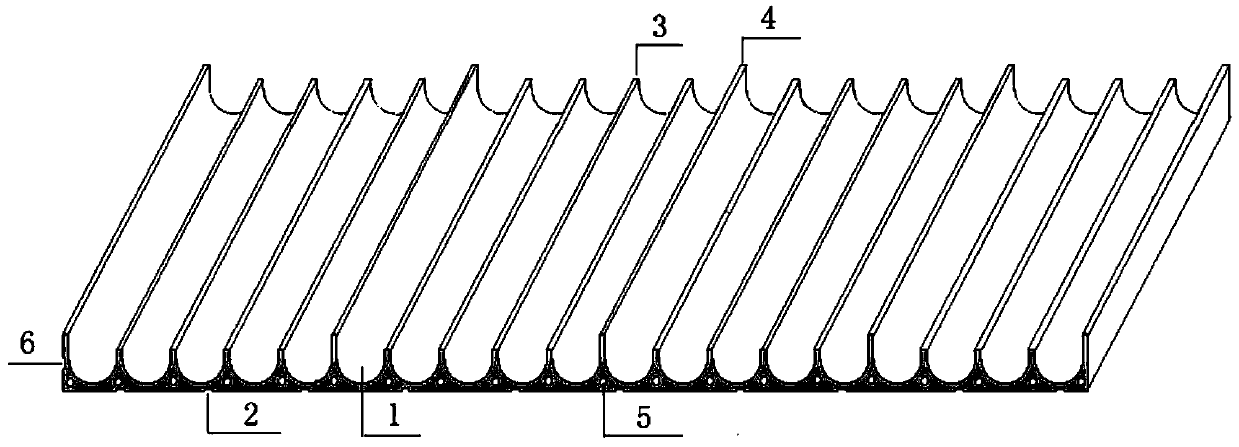 Double-sided grooved mounting plate for solar electric heating collection