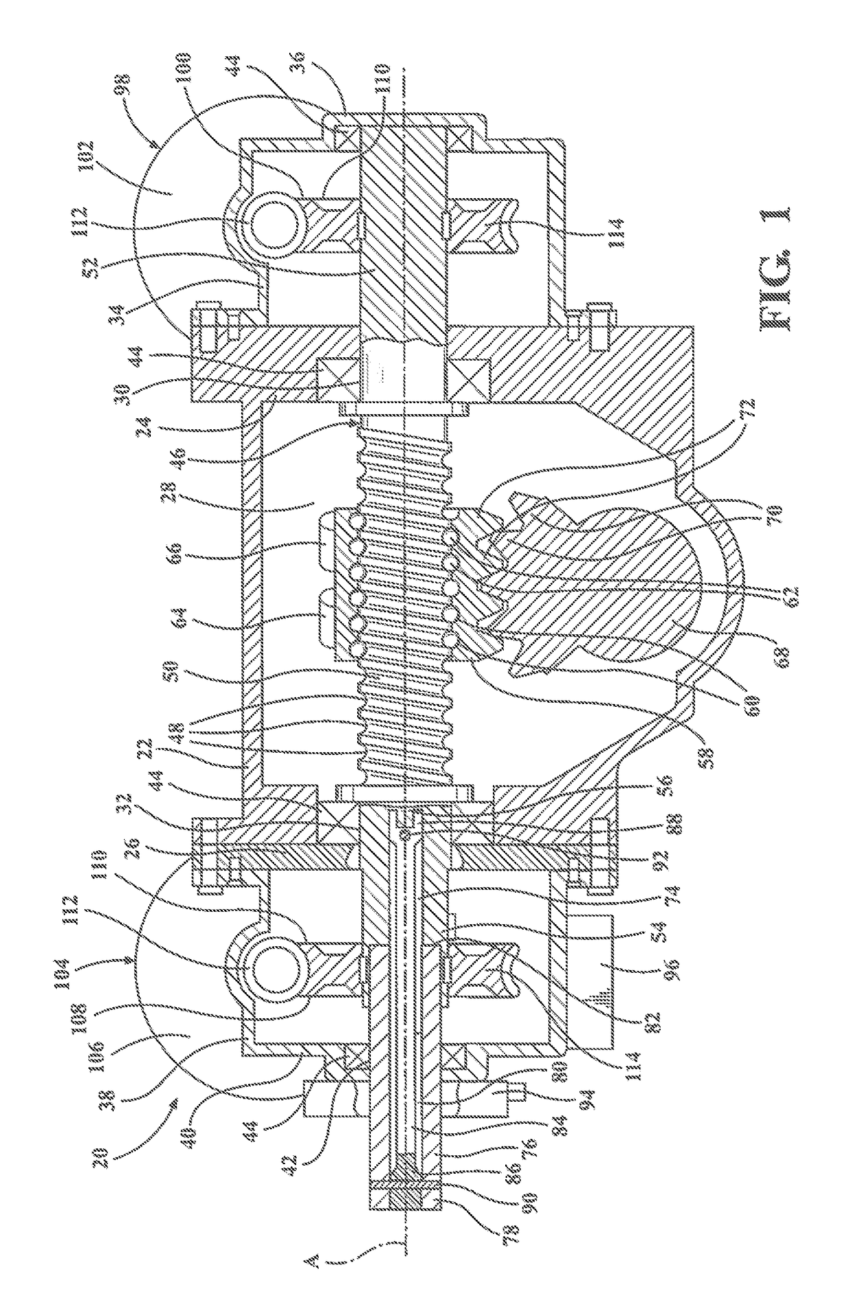 Electrically-powered recirculating-ball steering gear assembly