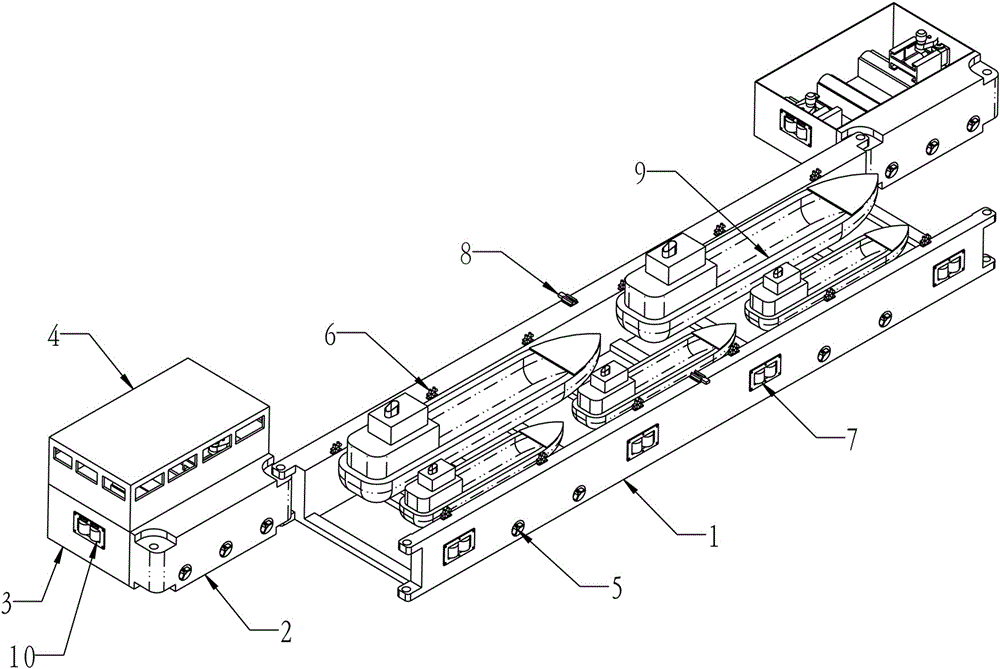 Method for increasing shipping efficiency of ship lock as well as roll-on roll-off vessel
