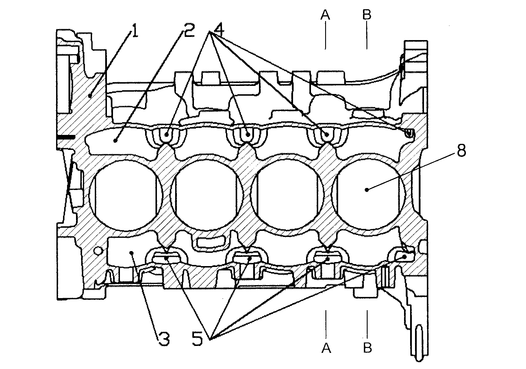 Cylinder body of diesel engine