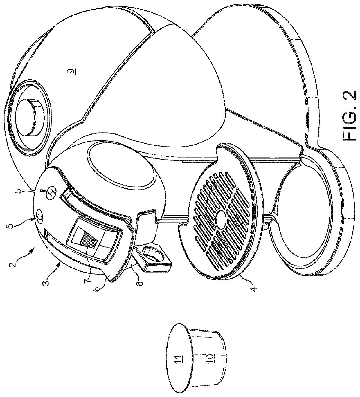 Capsule for use with a food preparation machine