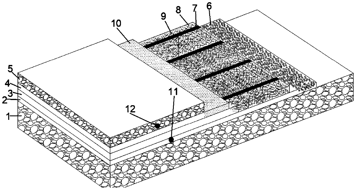 Pavement paving structure for melting snow and ice and using method thereof