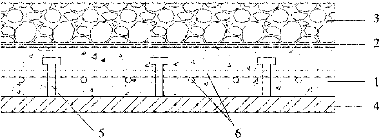 Super-tough and low-dry shrinkage cement-based material steel bridge deck pavement structure and construction method thereof