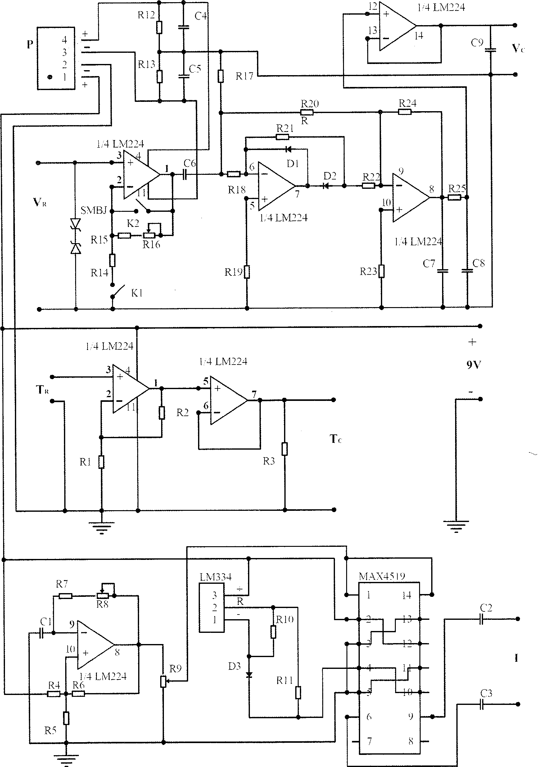 Four-electrode original position soil salt content measuring method