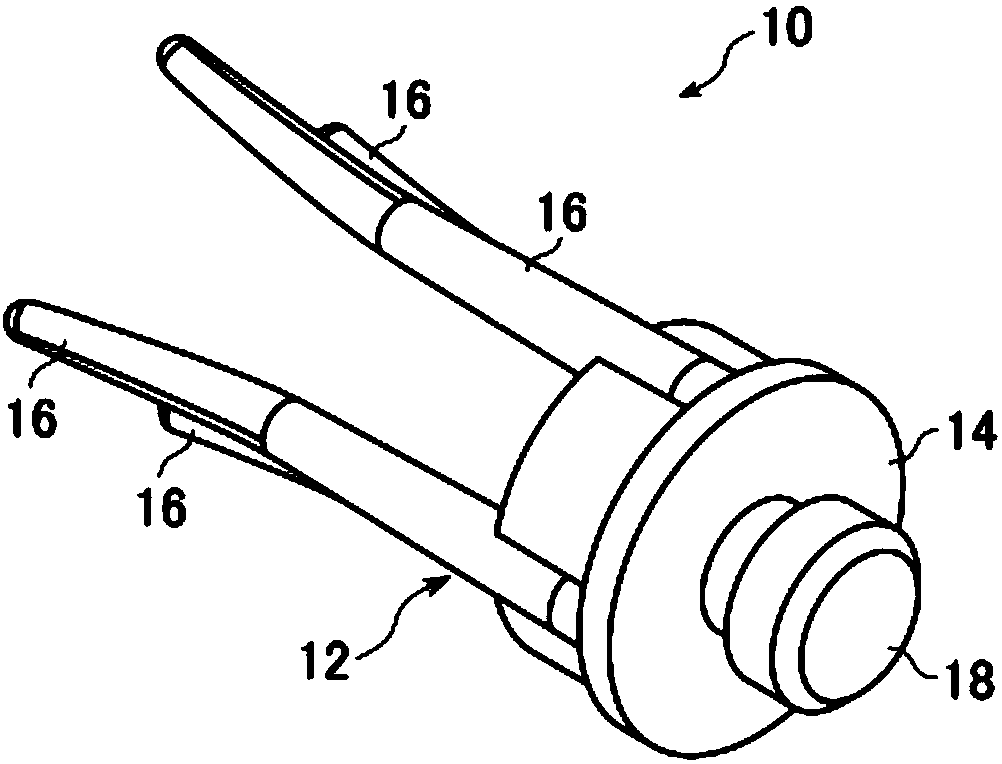 Electrode for brain wave measurement