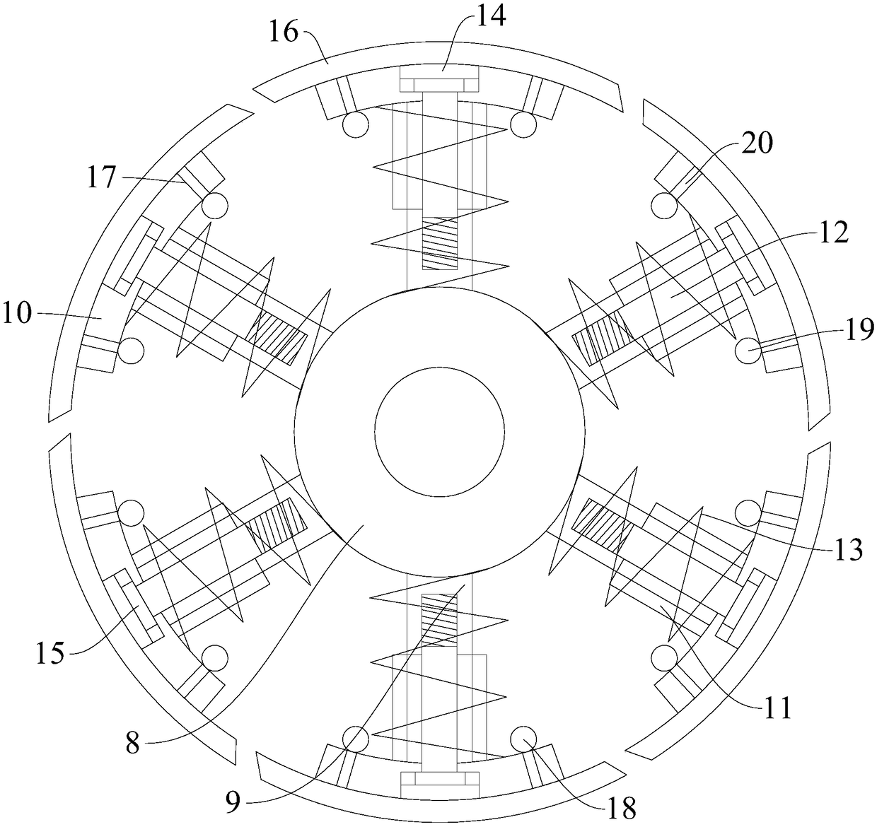 Wheel diameter adjusting structure for travelling trolley case