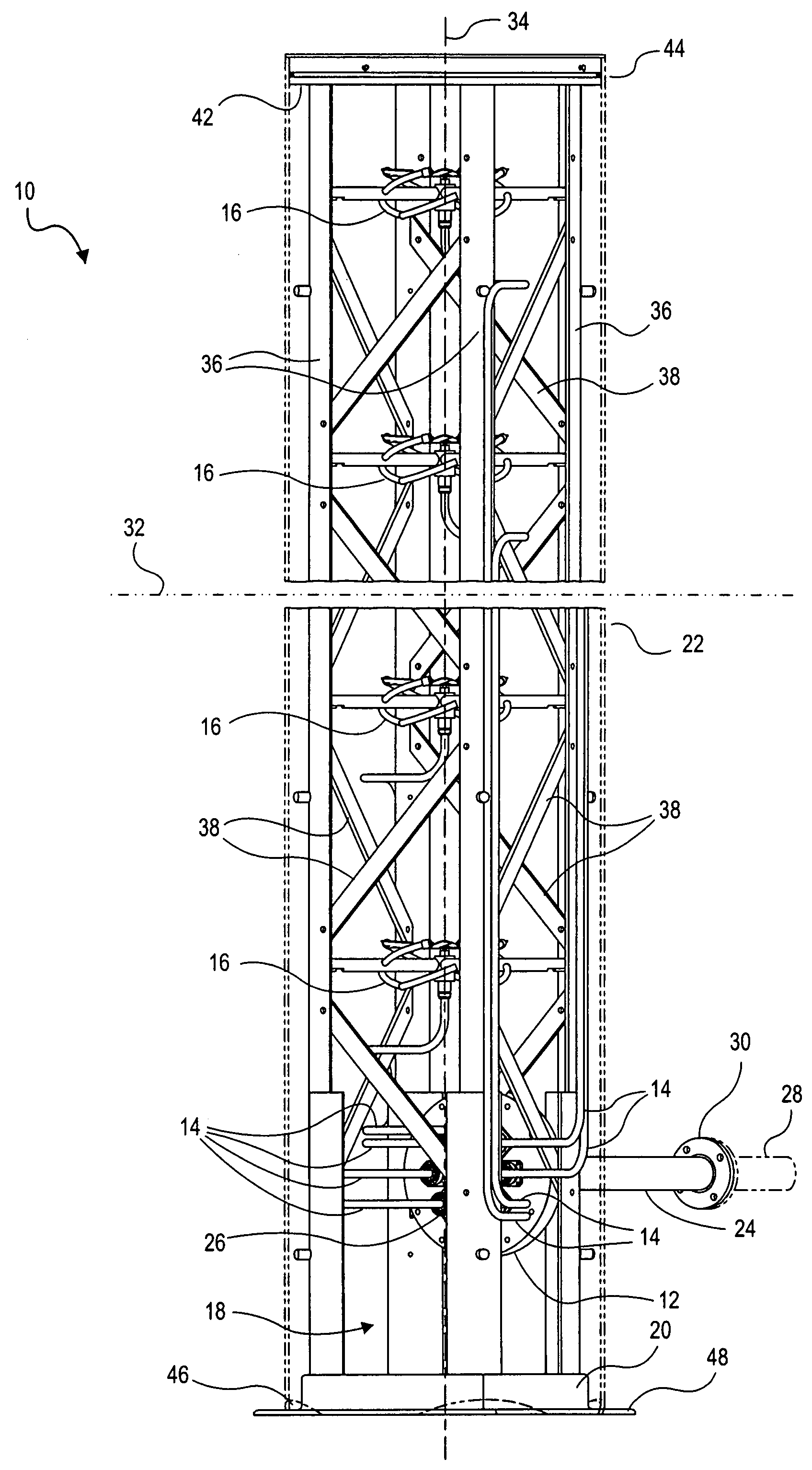 Circularly polarized low wind load omnidirectional antenna apparatus and method