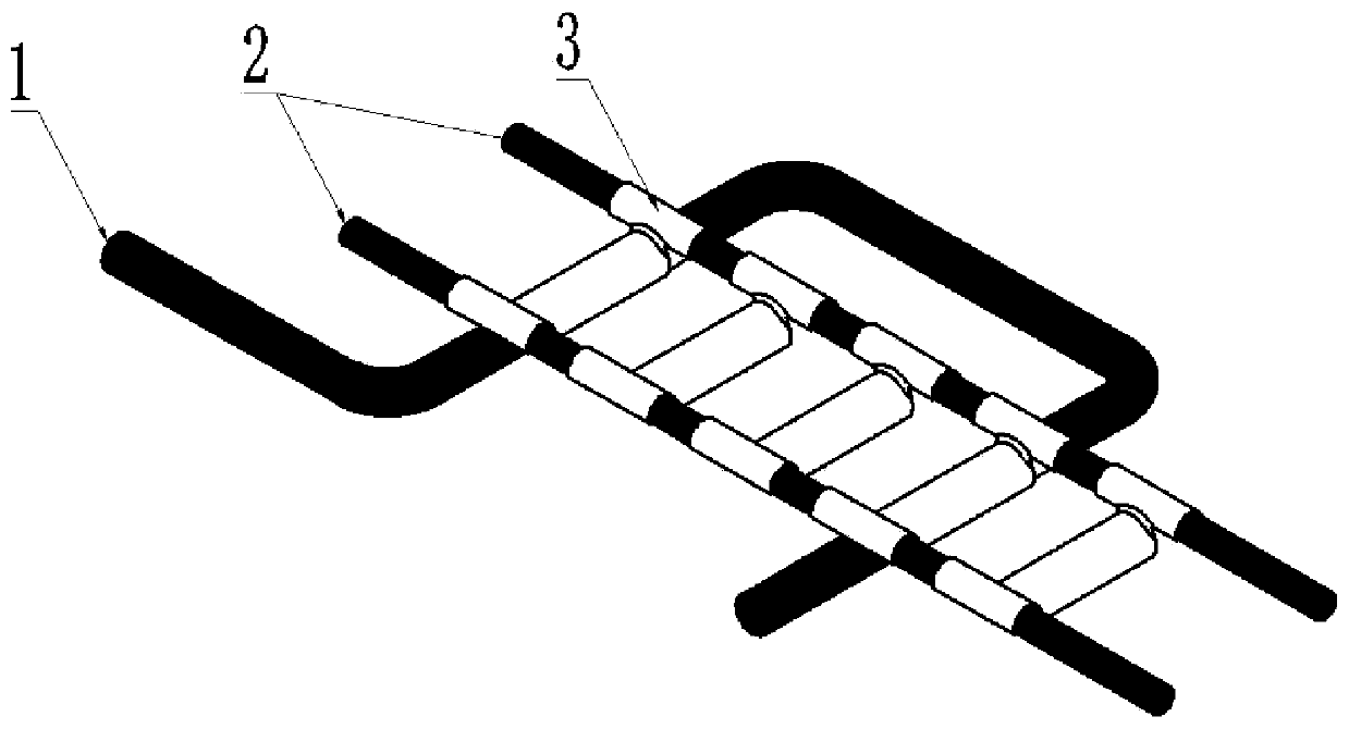 Long stator structure for magnetically levitated train and method for improving current-carrying capacity of long stator cable
