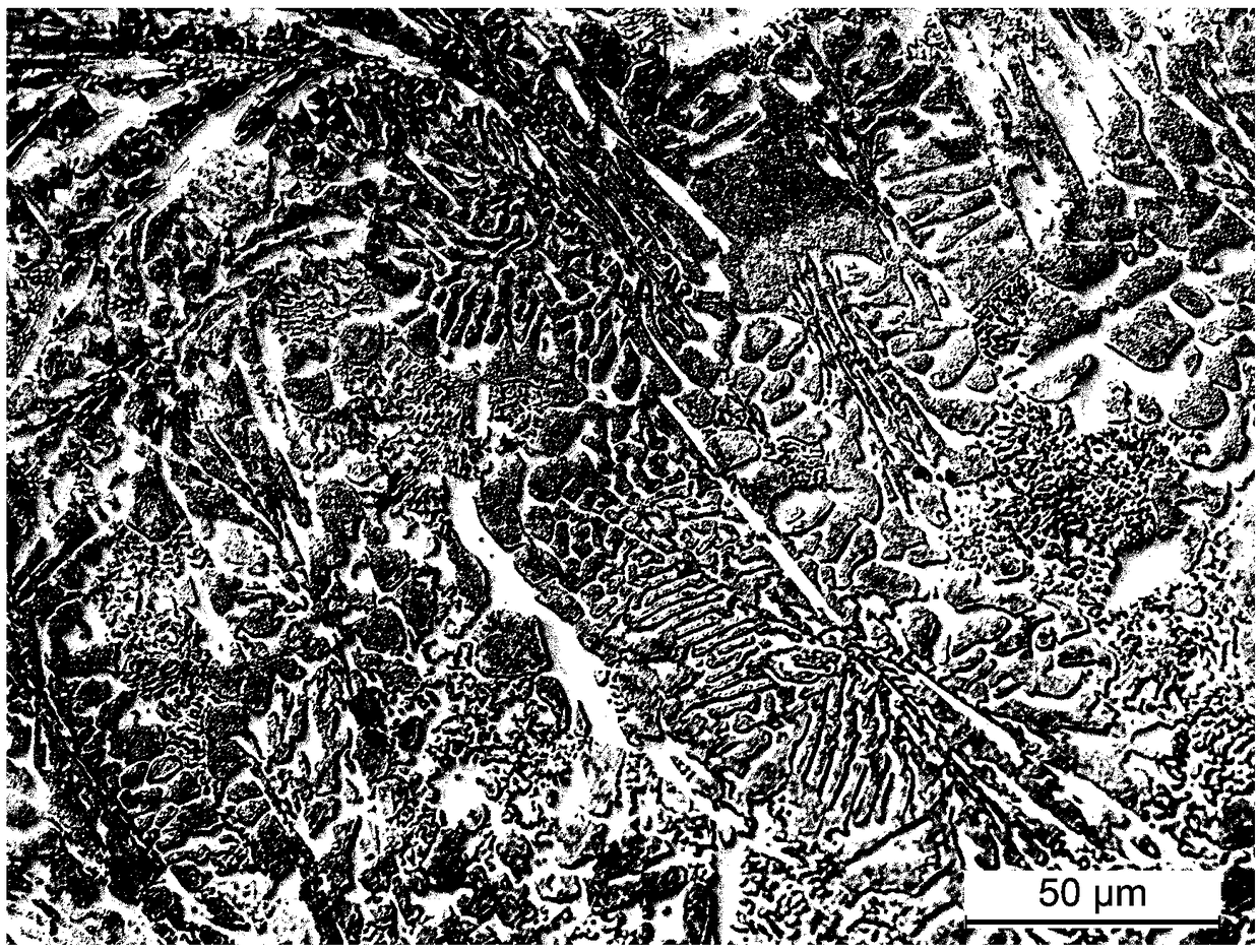 Erbium nitrate modified toughened high-hardness alloy and casting method thereof