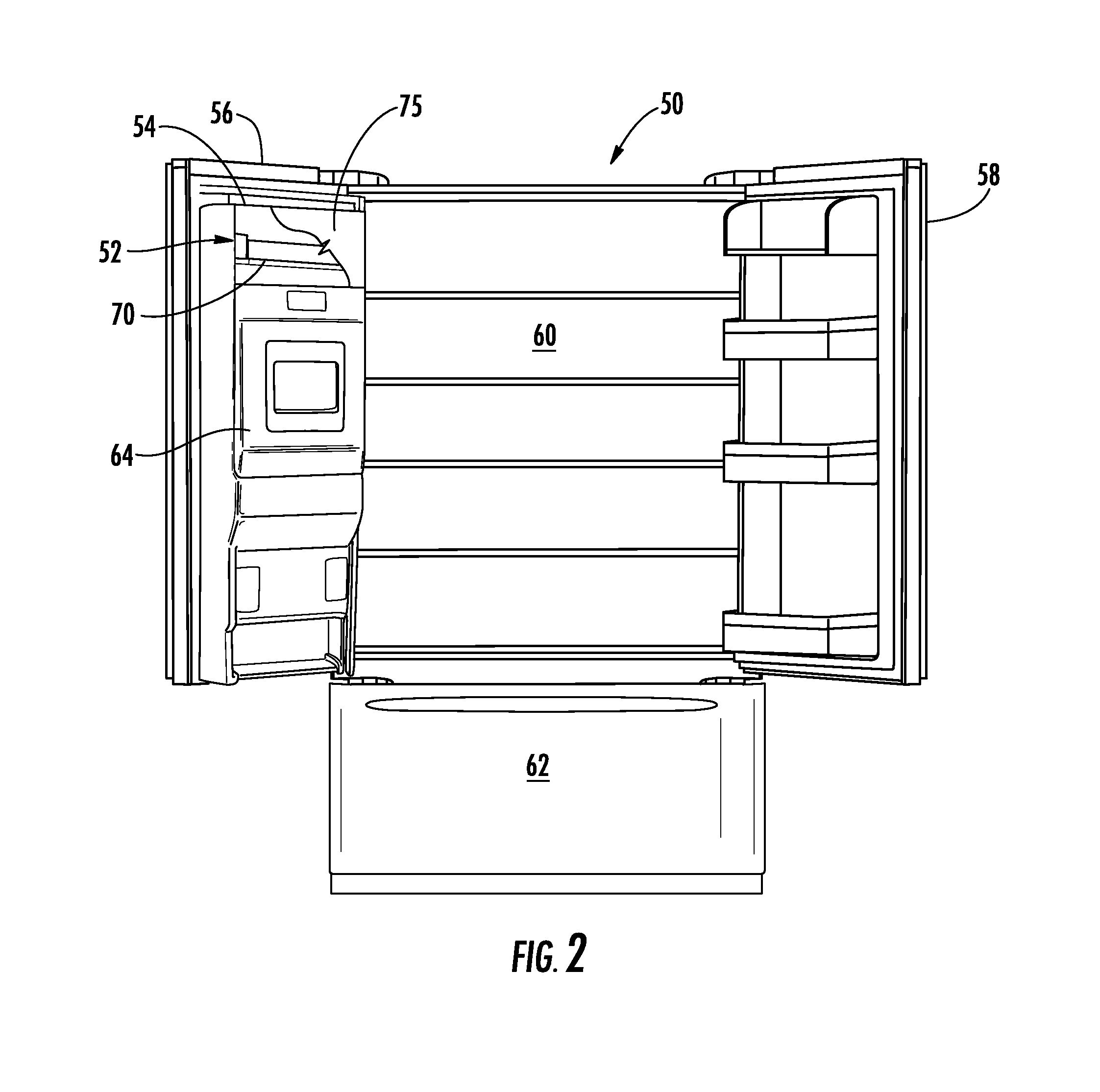 Clear ice maker with warm air flow