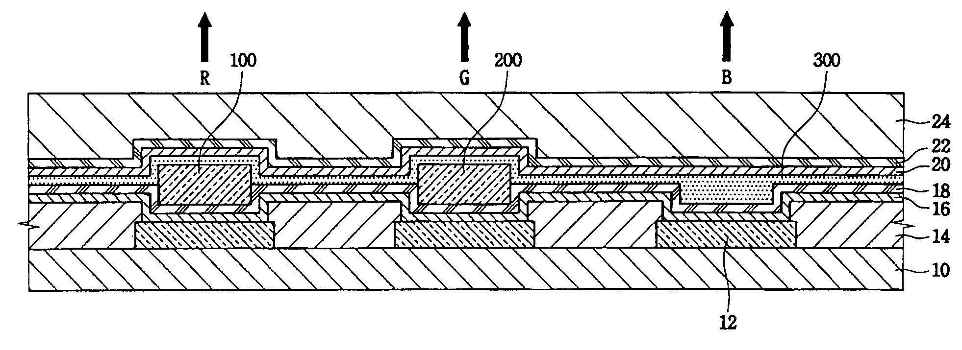 Full color organic electroluminescent device and method for fabricating the same