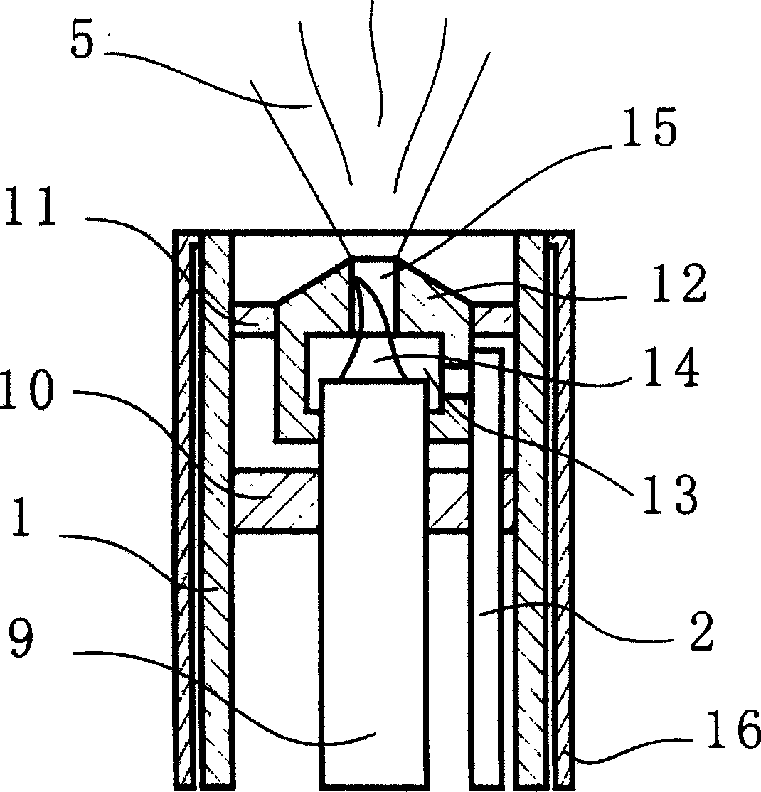 Method and device for igniting boiler powder coal by using water high temperature electrolysis technology