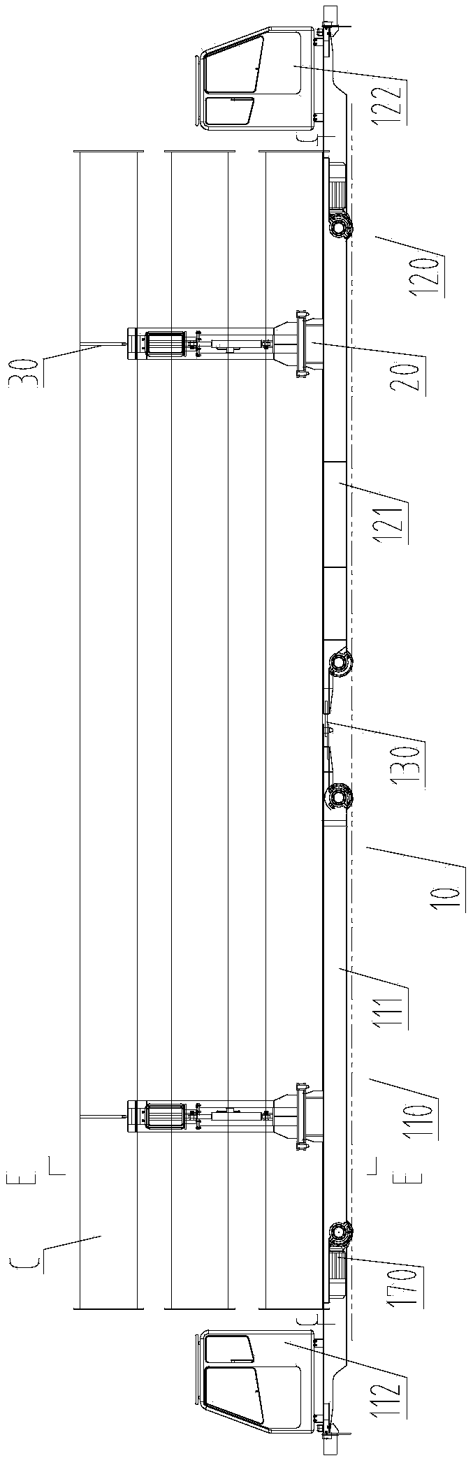 Transport and installation equipment for multi-layer transmission line pipe