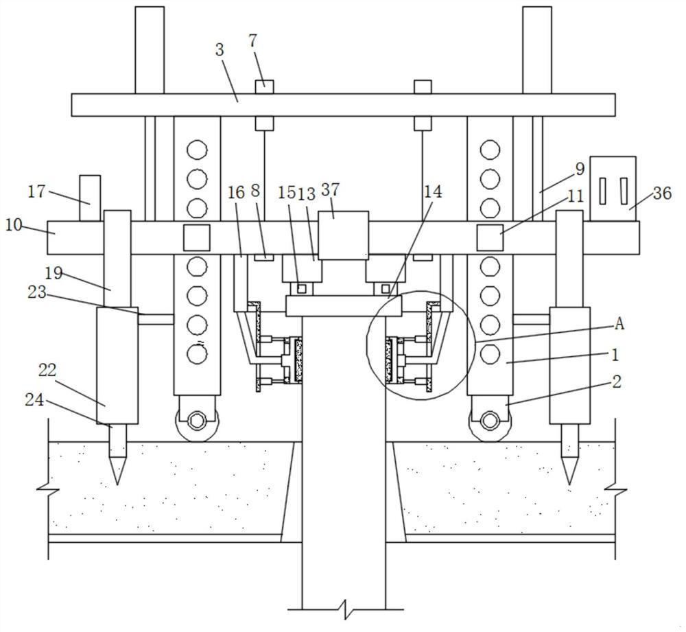 Concrete pile foundation bearing capacity detection device