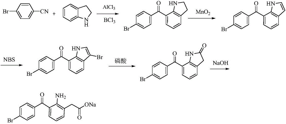 Bromfenac sodium preparation method