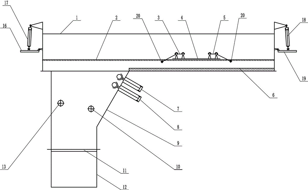 A material boat turning and receiving device