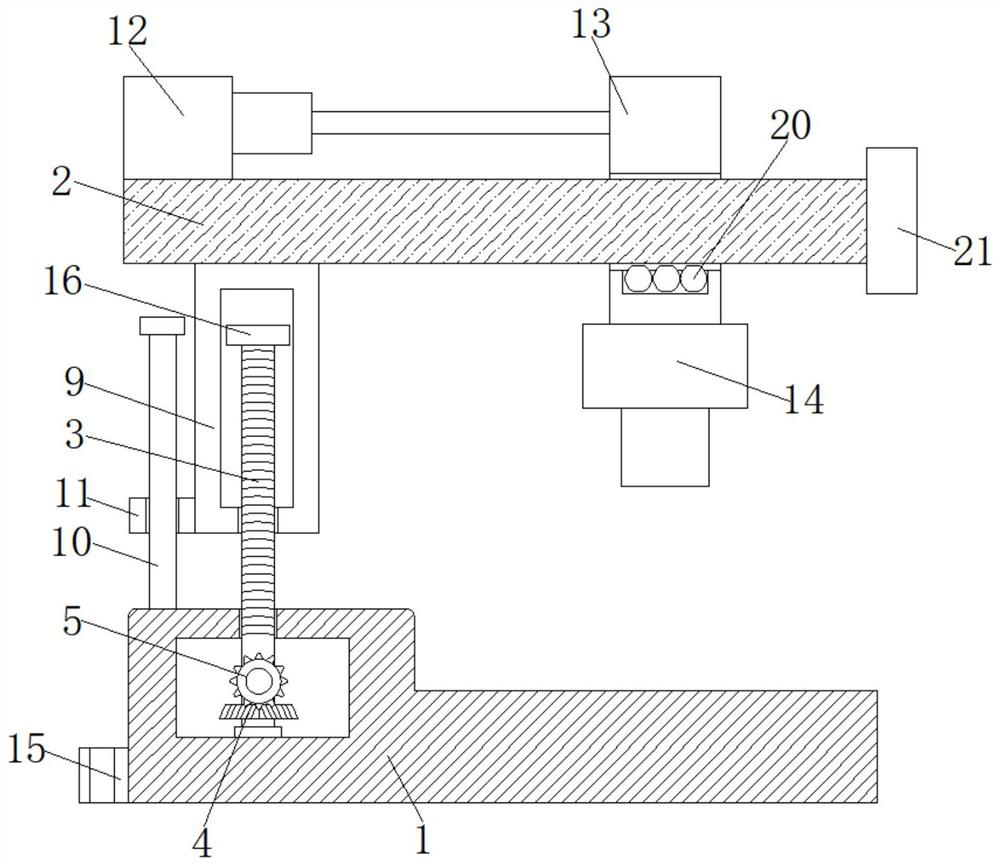 Laser repairing device for fatigue cracks of mold