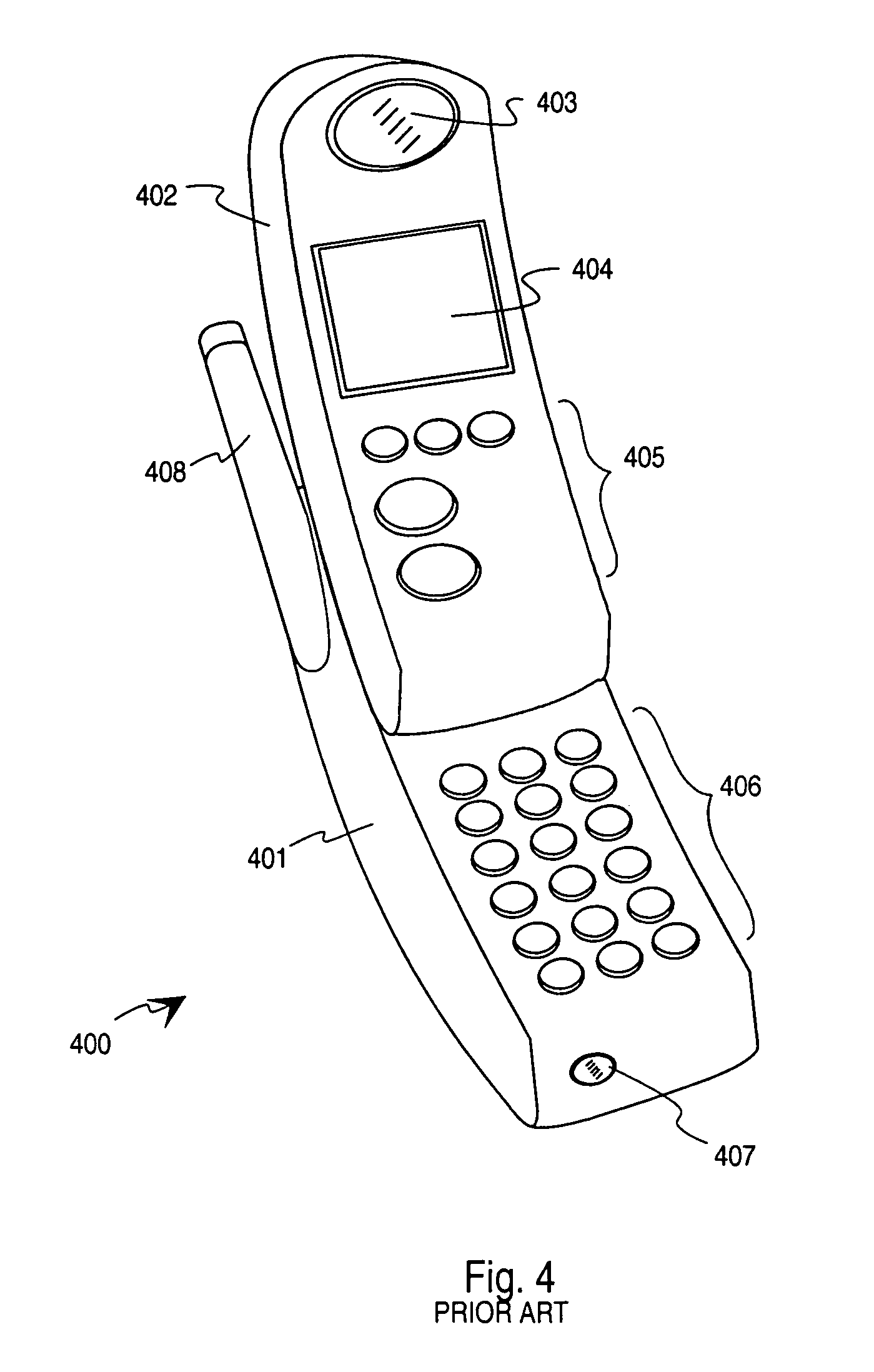 Telescopic structure for a telephone apparatus