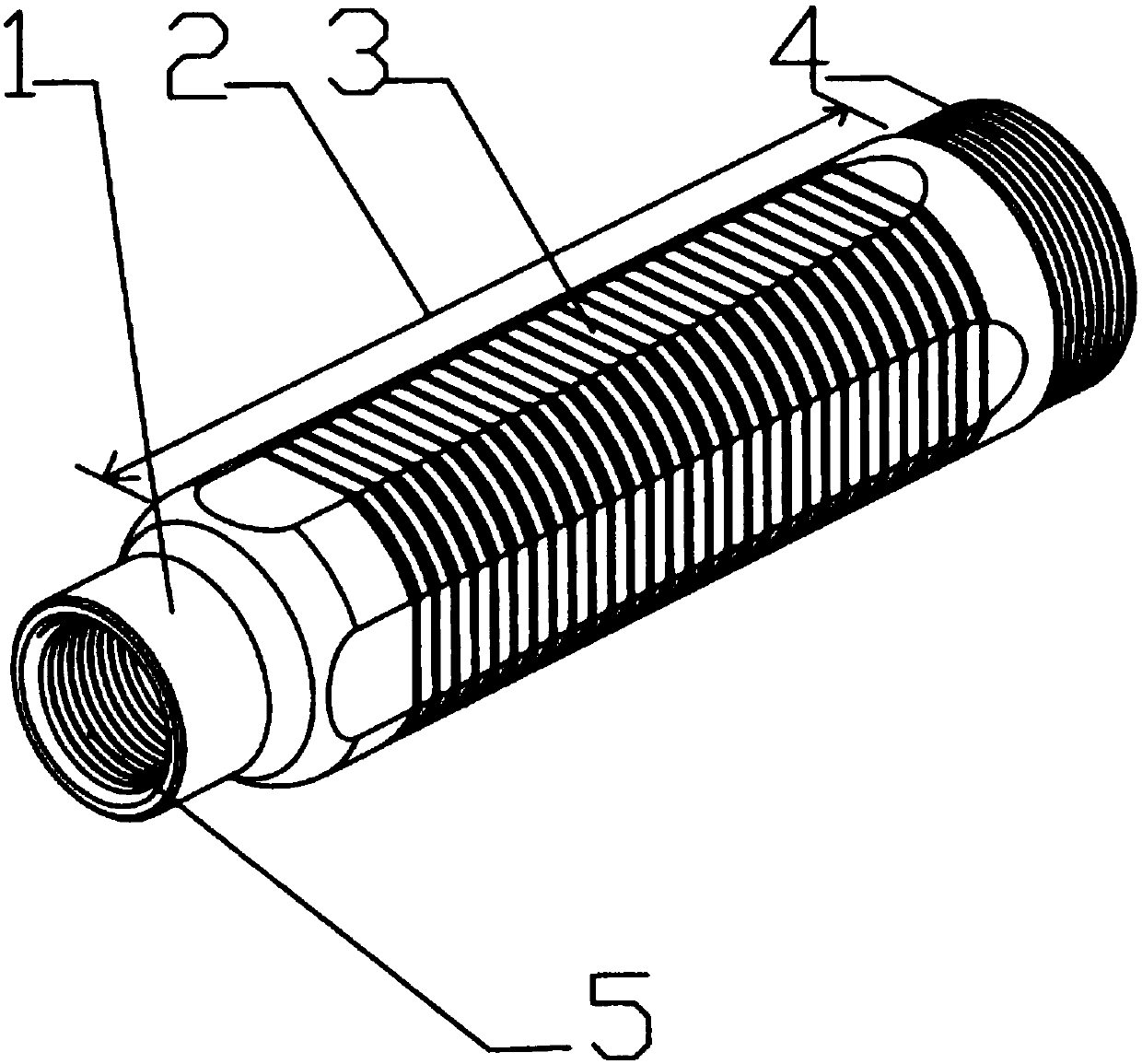 Connecting pipe for novel fire-fighting equipment