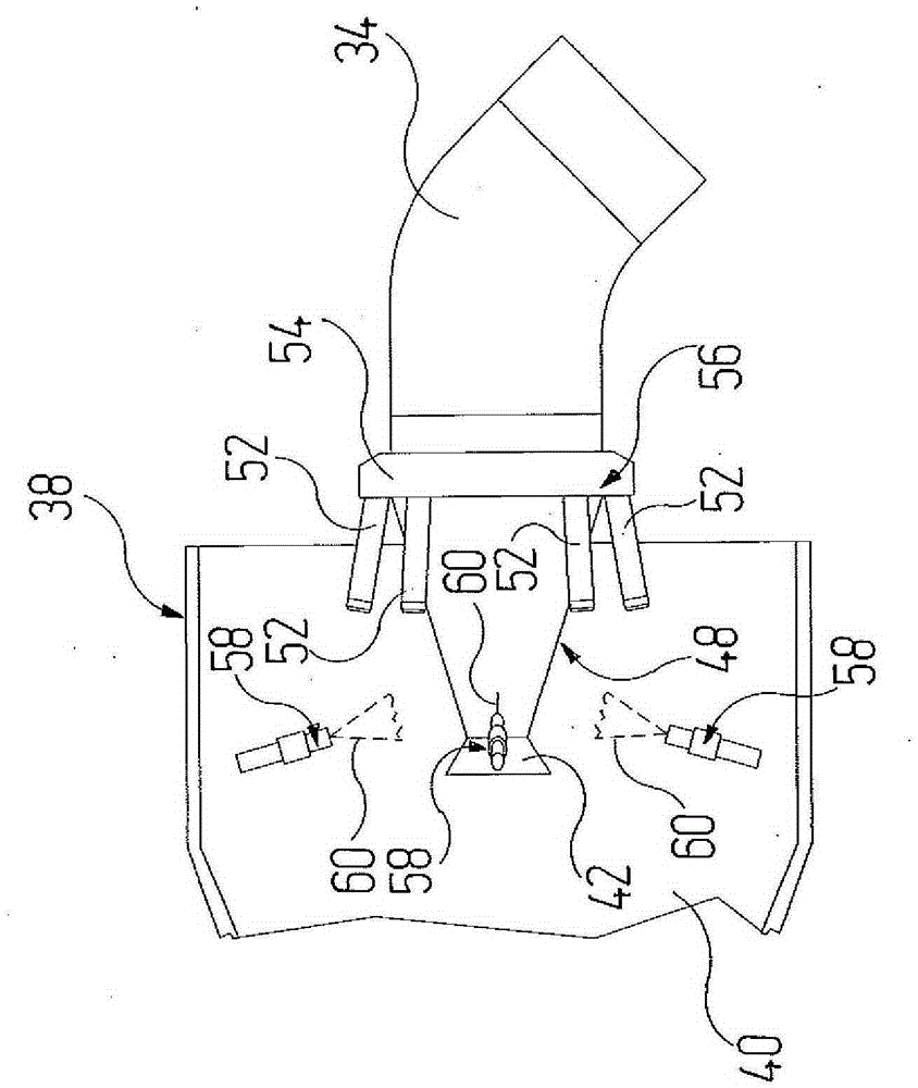 Cleaning process and cleaning device for one or more parts of an application system