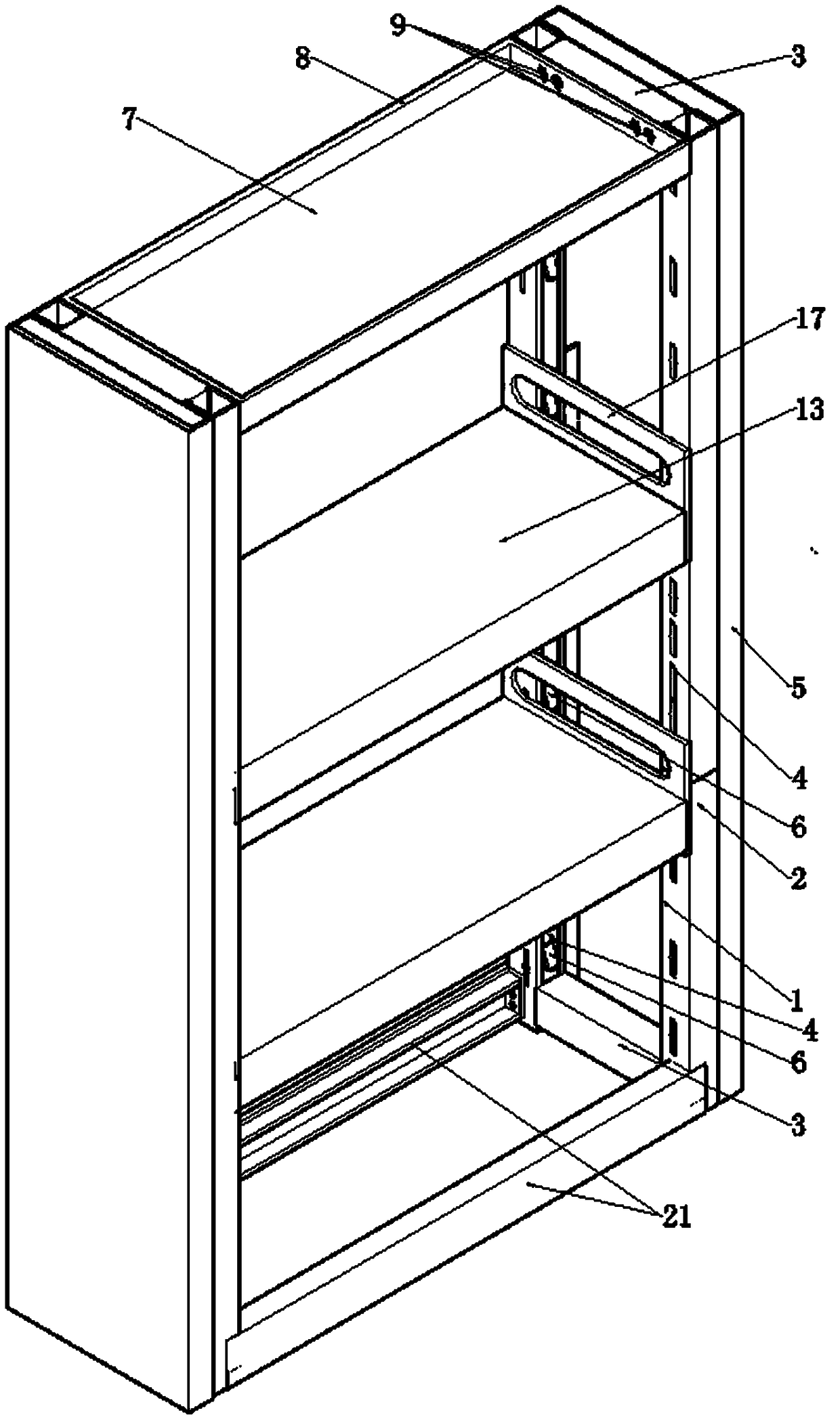 Self-service fastening bookshelf and compact shelf