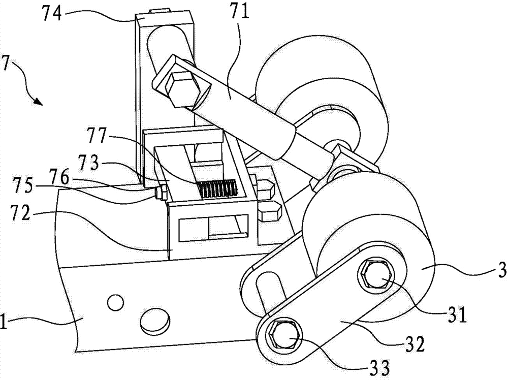 Track walking device having independent damping function