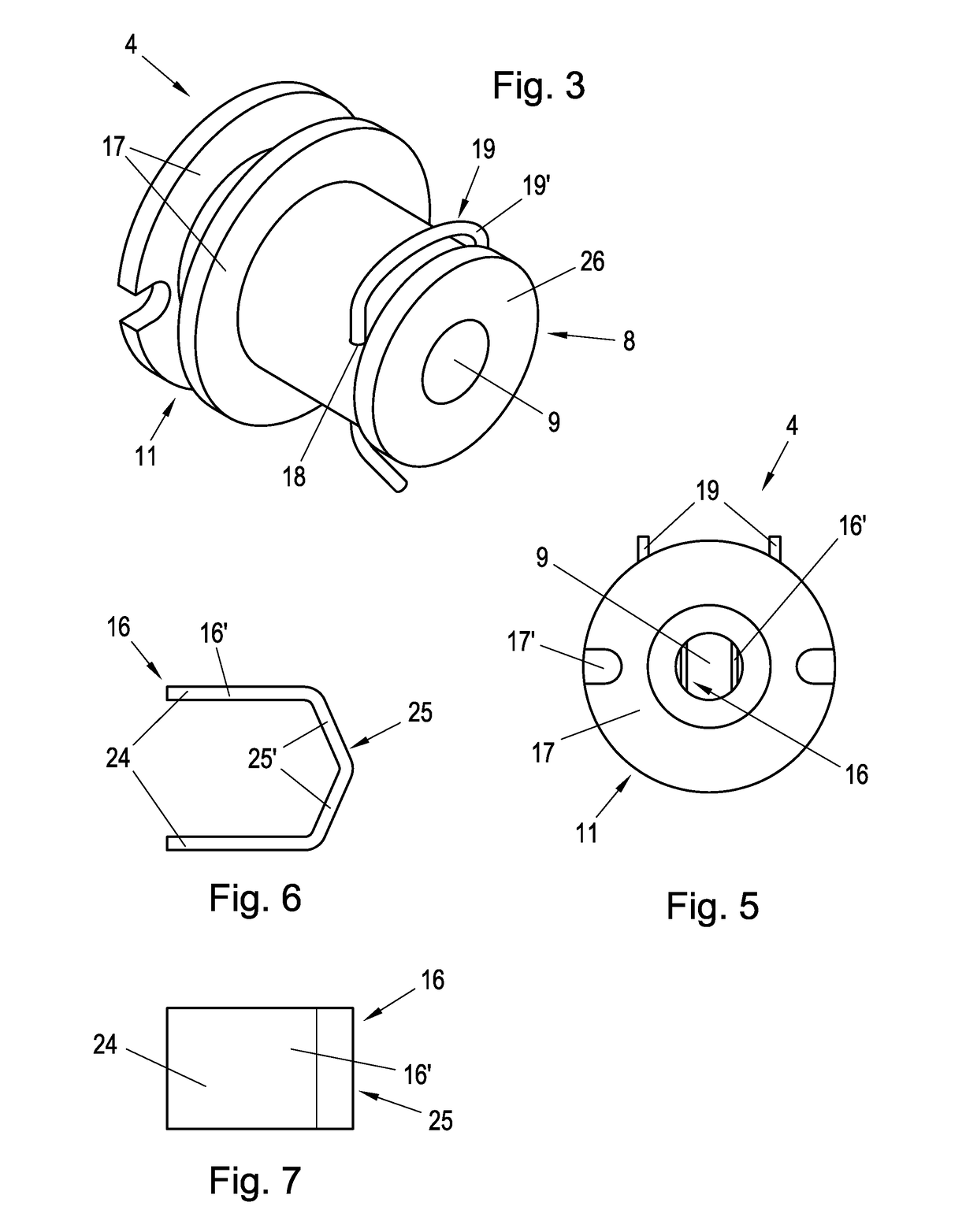 Device for connecting a structural element with a holding element spaced apart