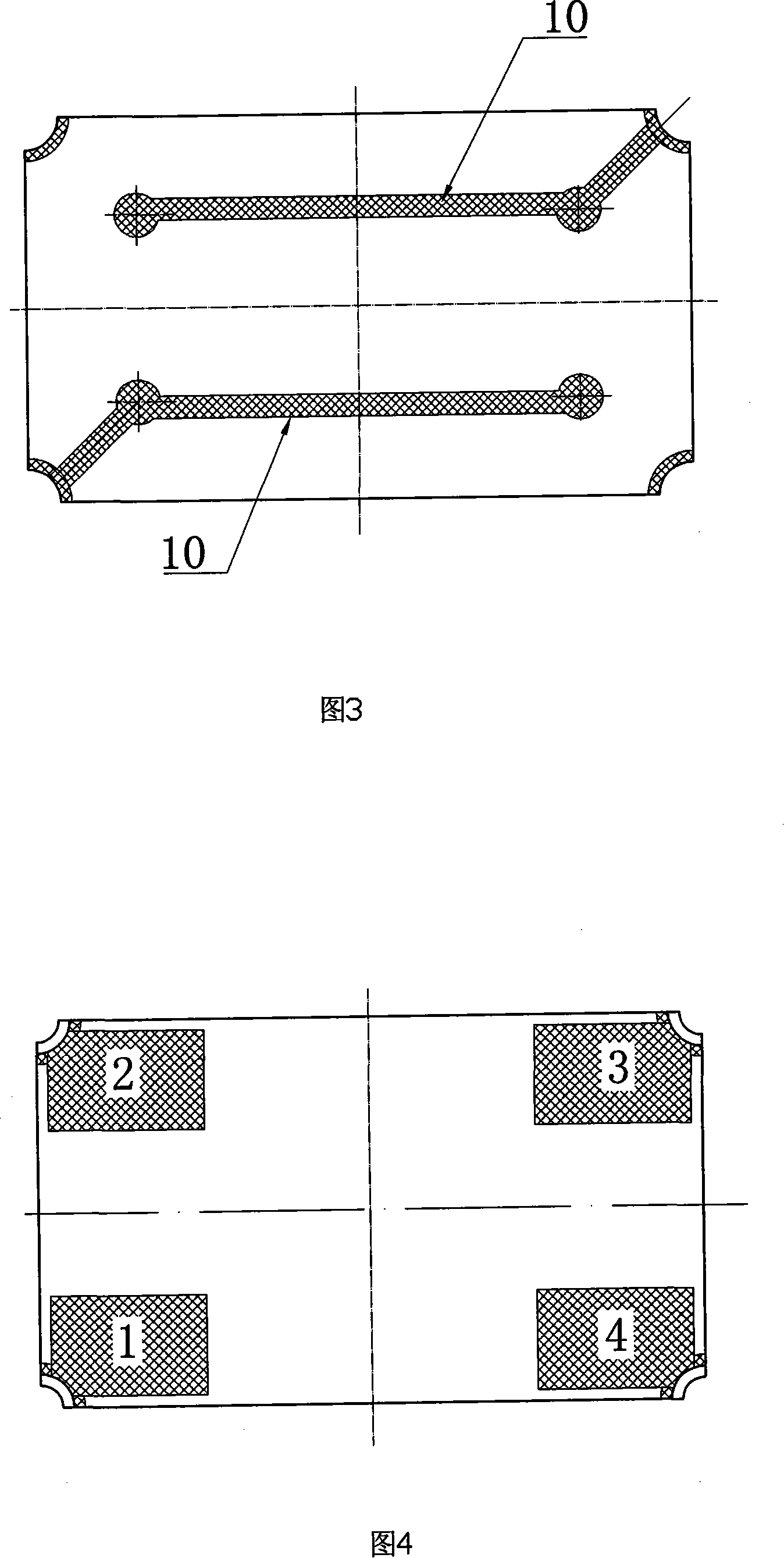 Ceramic packing member used for SMD crystal resonator and manufacturing technique thereof