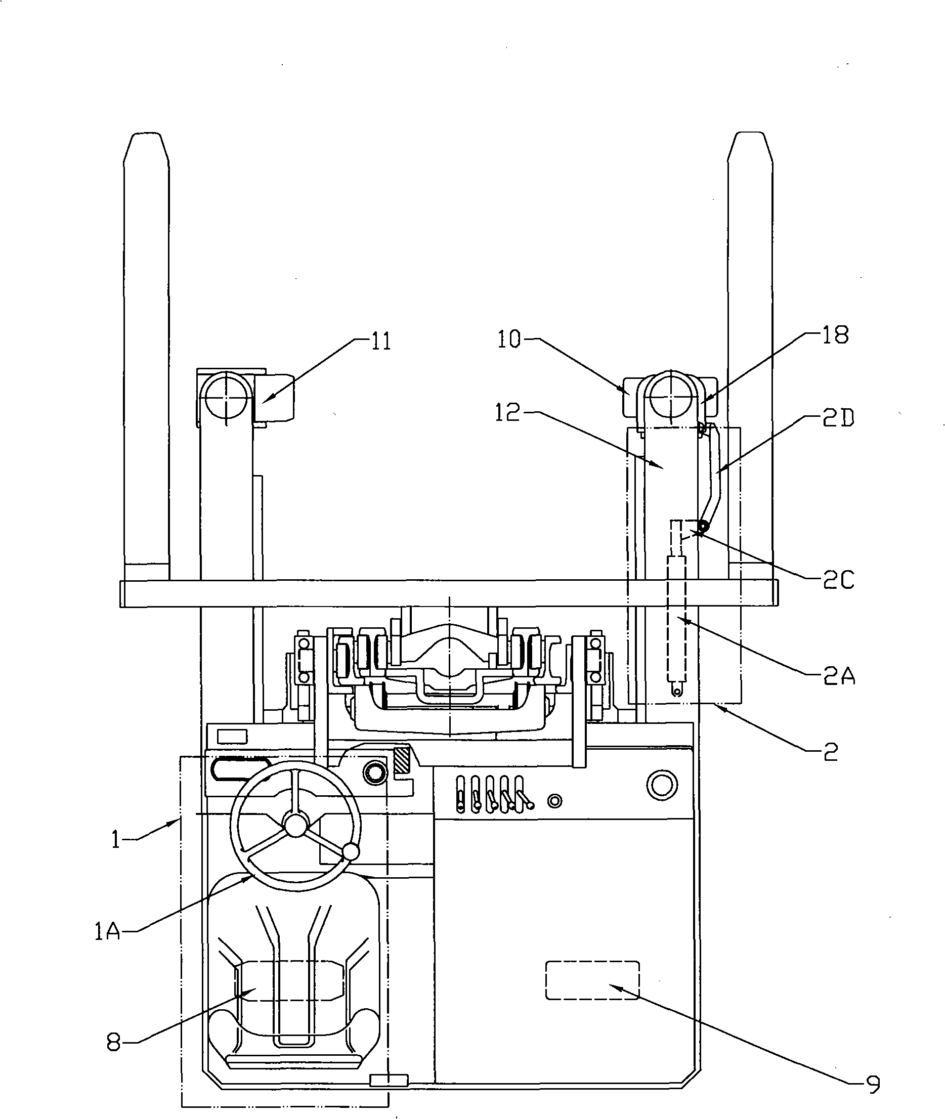 Omnidirectional running type forklift