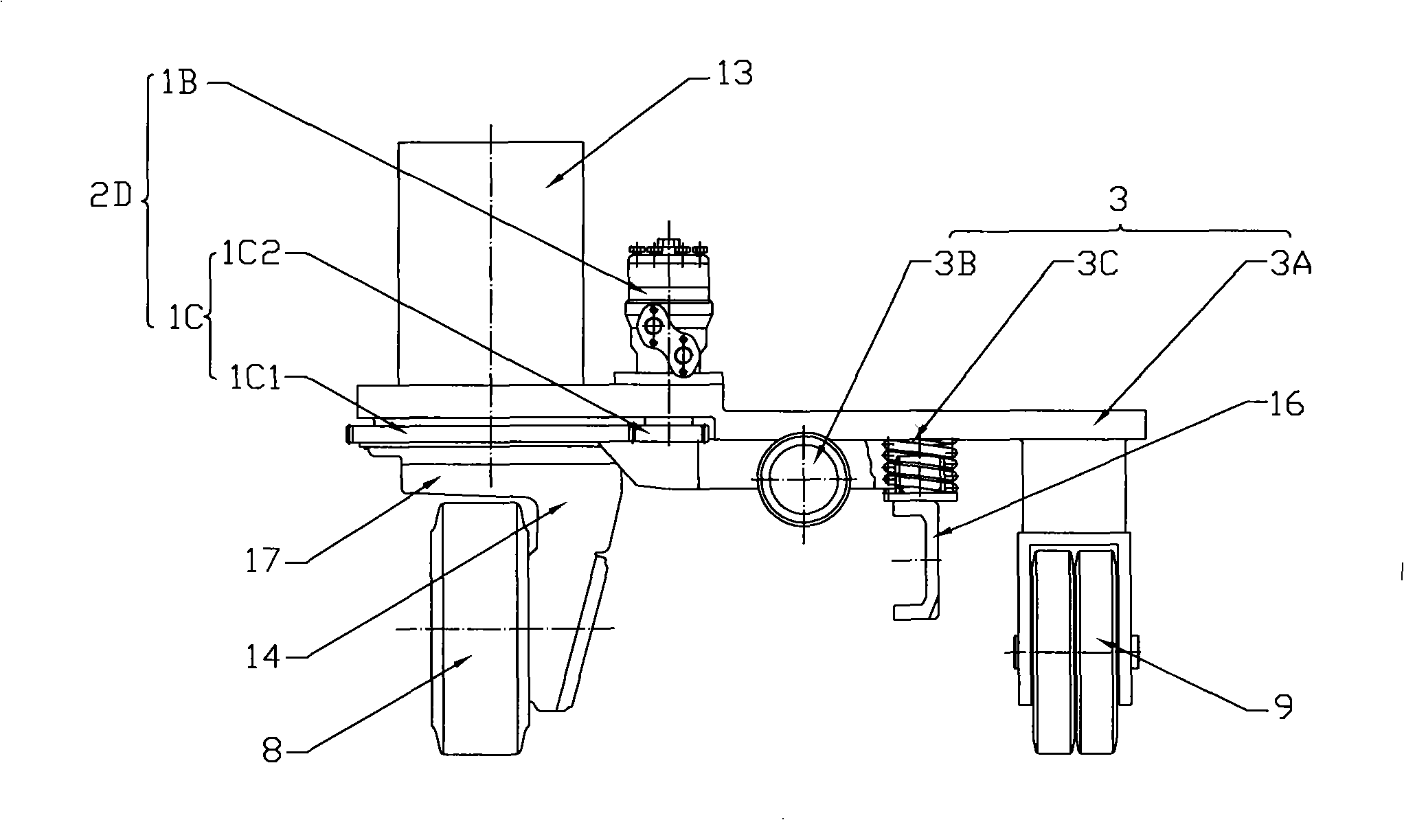 Omnidirectional running type forklift