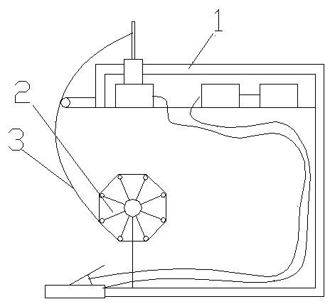 Middle school electrostatic dust removing and yarn winding demonstration device
