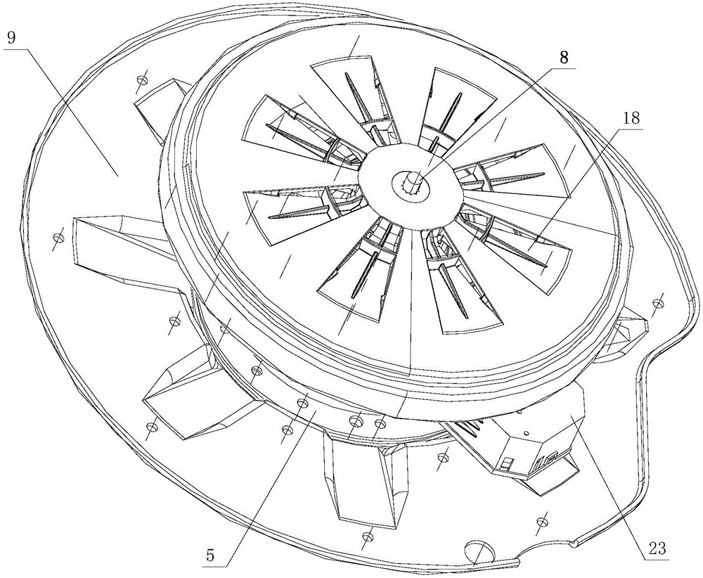 Deceleration clutch bearing mounting structure